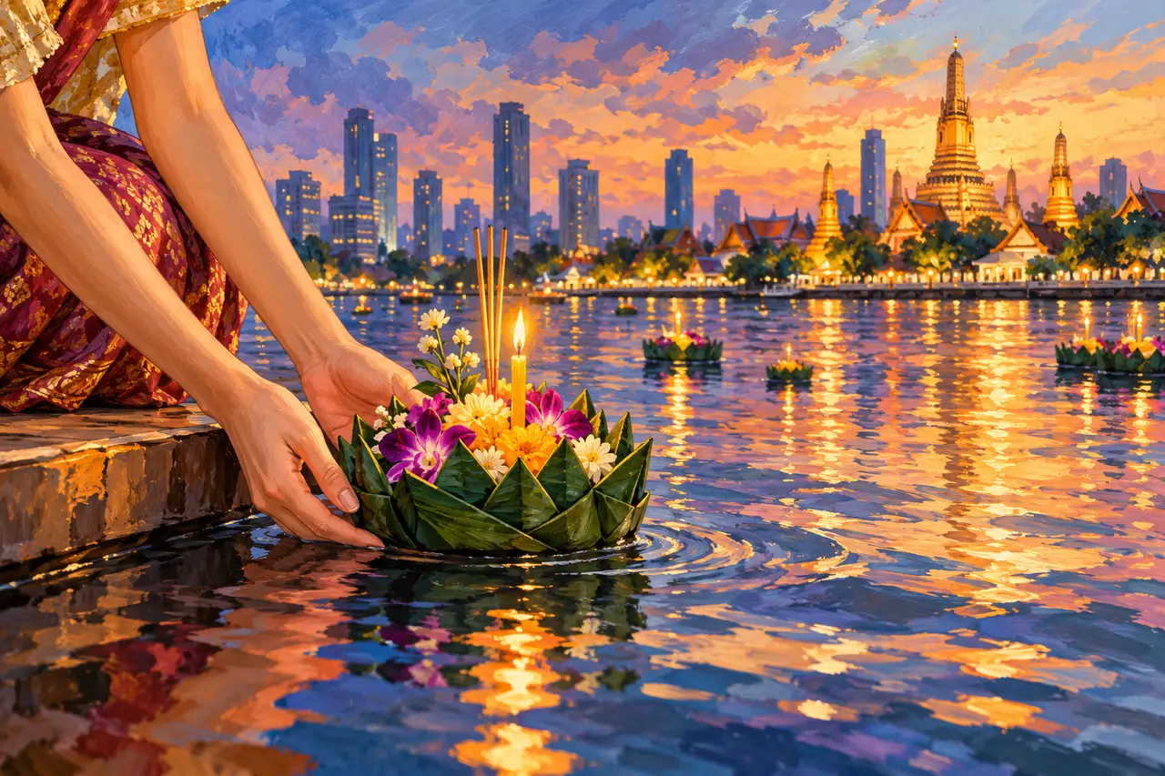 Loy Krathong in Bangkok: riverside routes, meaningful participation and transport, Tripnatic destination guide