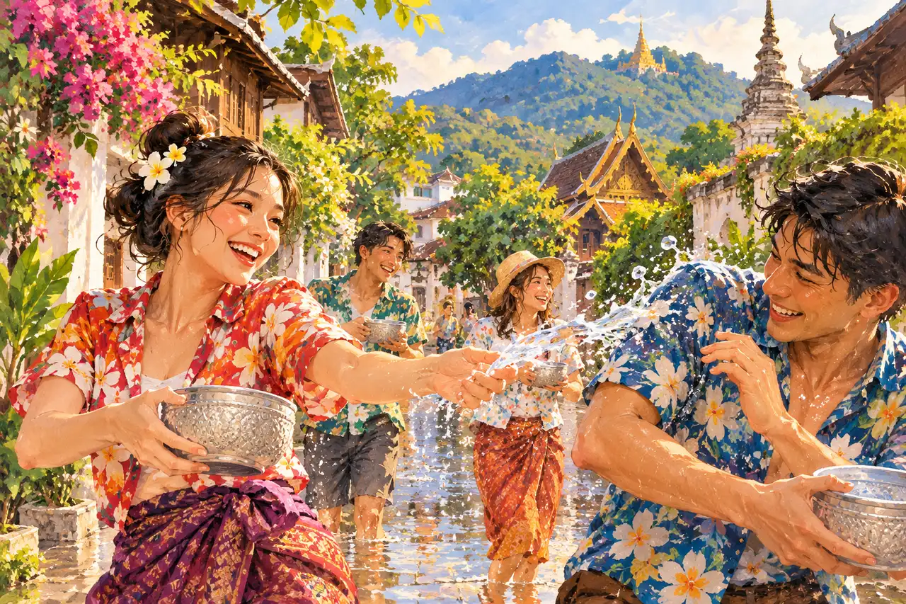 Songkran in Chiang Mai: moat celebrations, temple traditions and a safe route, Tripnatic destination guide
