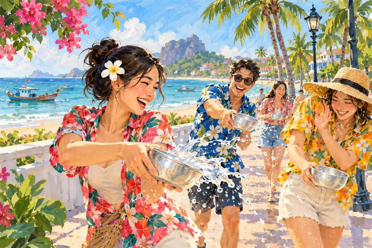 Songkran in Hua Hin: local traditions, water play and a family-friendly plan, Tripnatic destination guide