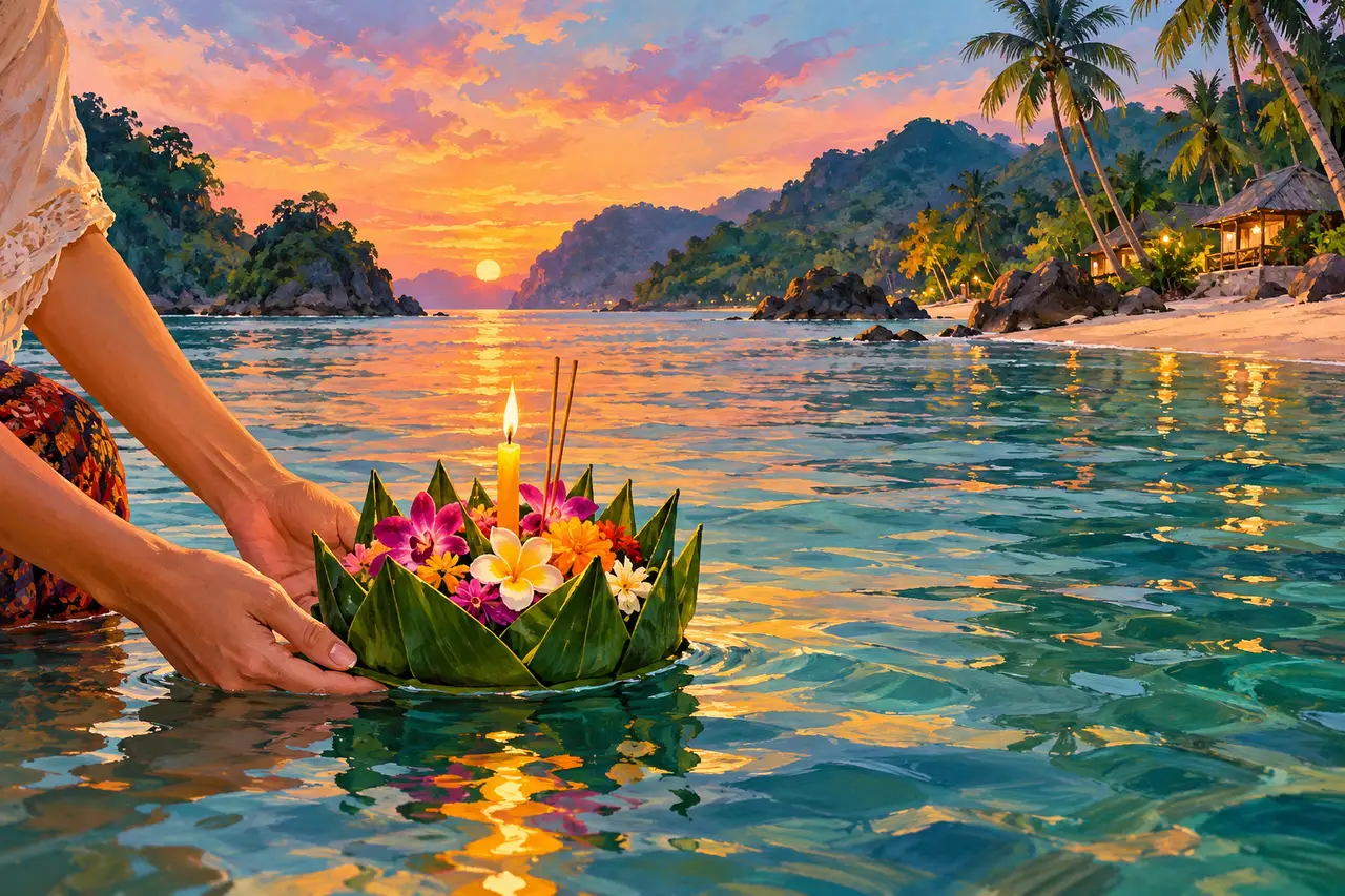 Loy Krathong dans Koh Chang: des questions communautaires, des dîners de plage et un itinéraire réfléchi, guide de destination Tripnatic