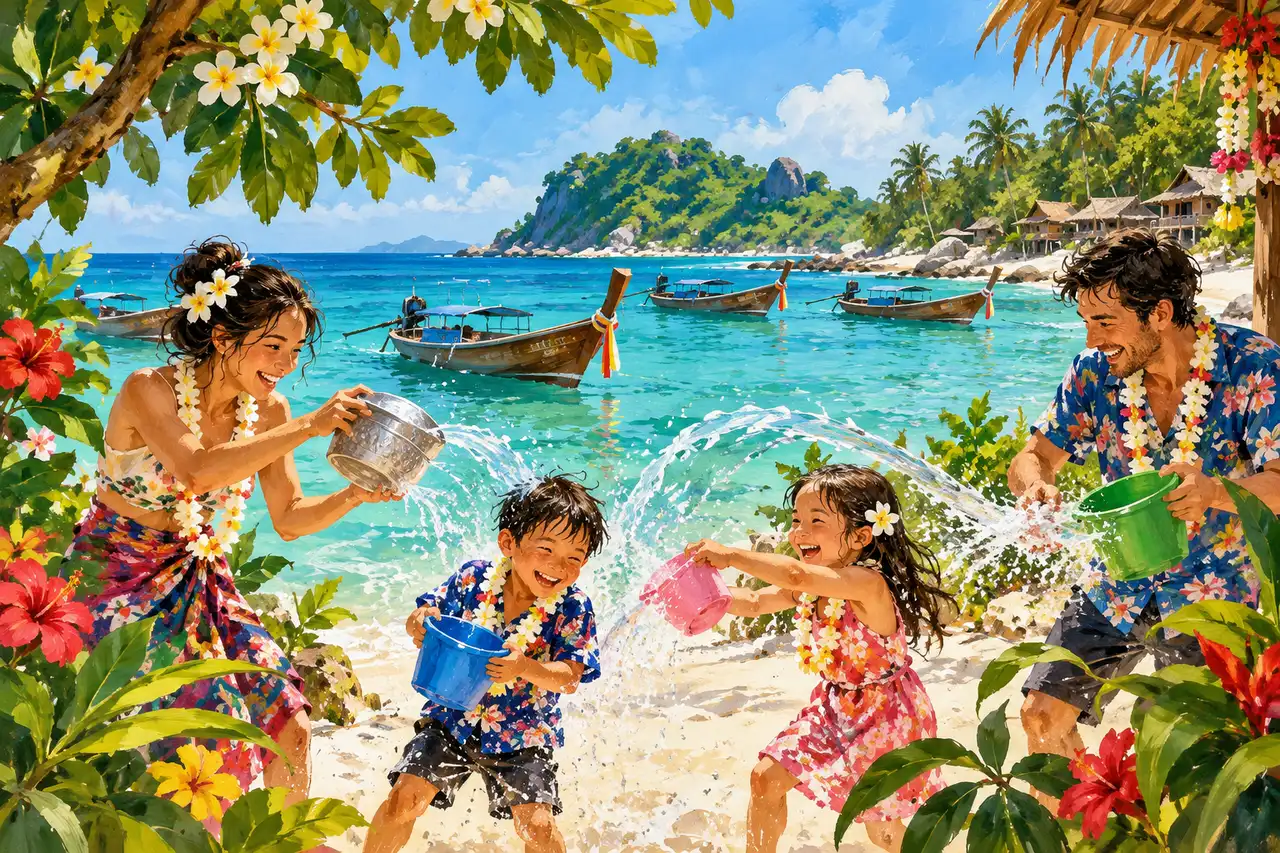 Songkran à Koh Lipe: célébrations respectueuses de l'eau, plans de temps chaud et temps de récif, guide de destination Tripnatic
