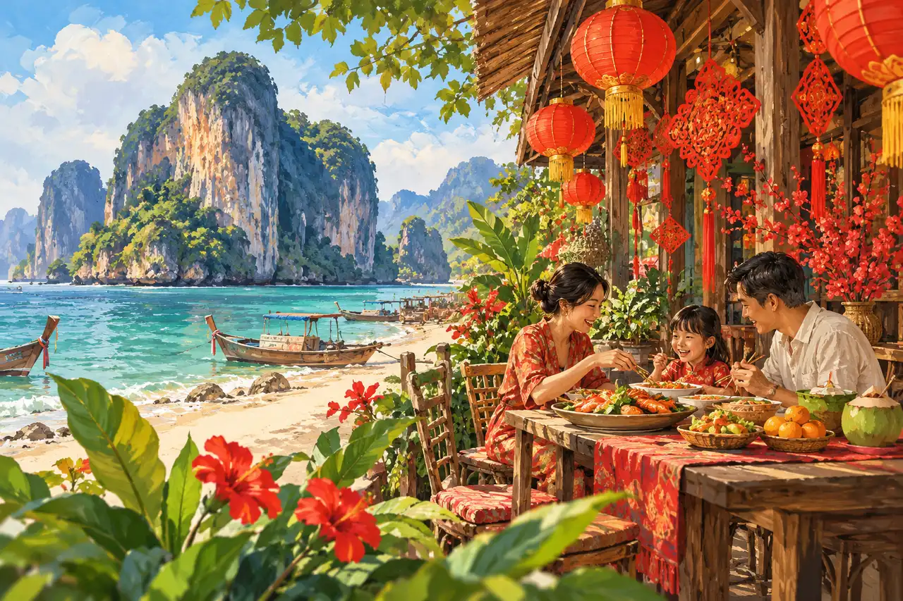 Chinese New Year in Krabi: town food, Laem Sak heritage and respectful visits, Tripnatic destination guide