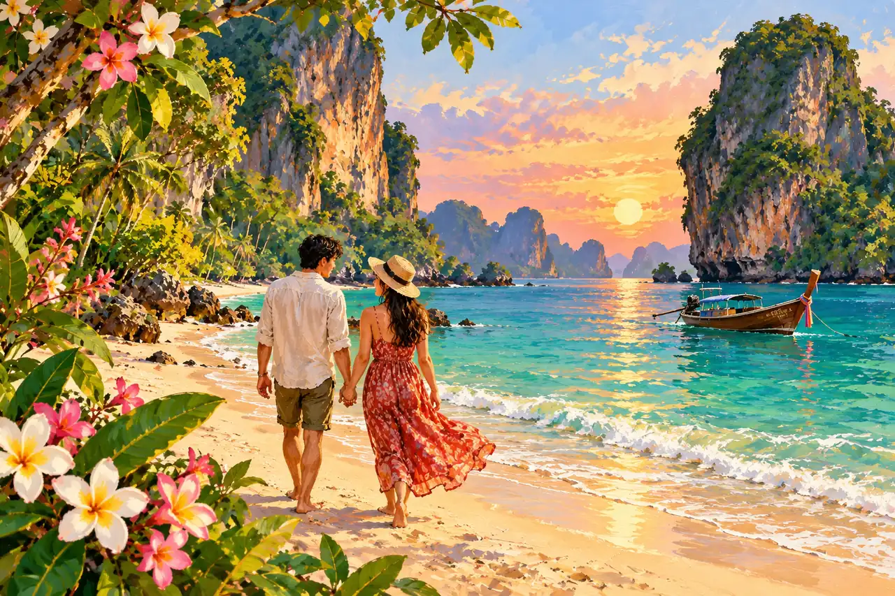 Saint-Valentin à Krabi: restaurant Railay, couchers de soleil Tubkaek et alternatives réfléchies, guide de destination Tripnatic
