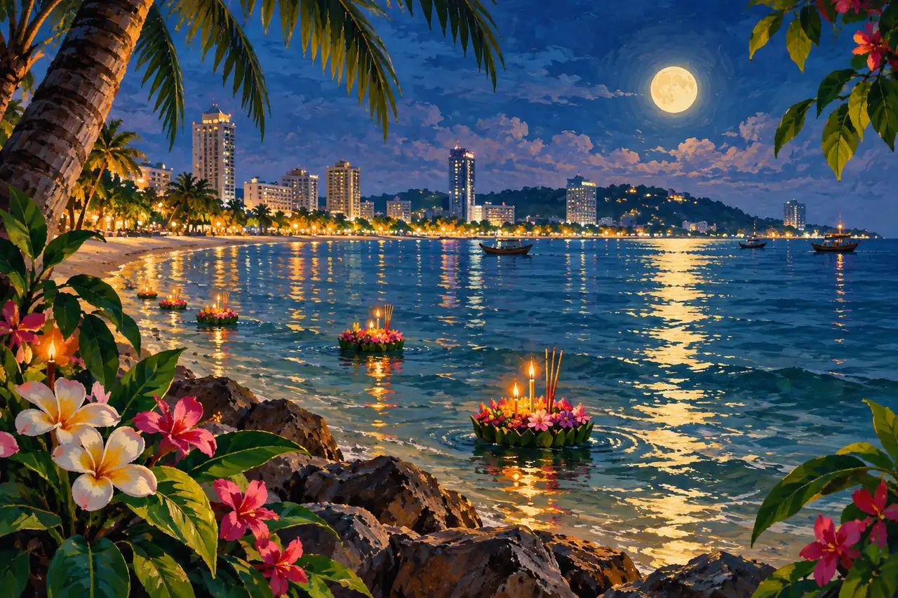 Loy Krathong in Pattaya: meaningful celebrations beyond a beach photograph, Tripnatic destination guide