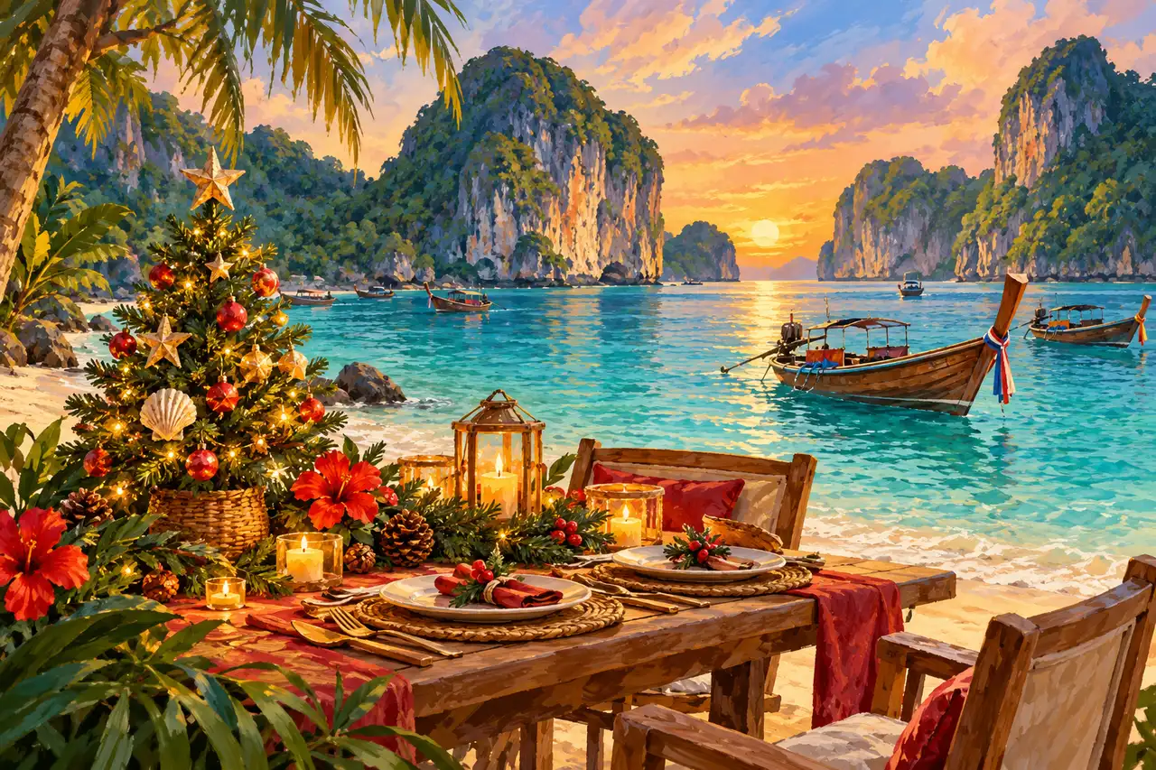 Christmas in the Phi Phi Islands: real festive dining and a calmer island day, Tripnatic destination guide
