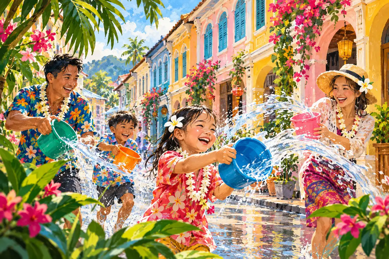 Songkran in Phuket: Patong water play, Old Town culture and family routes, Tripnatic destination guide