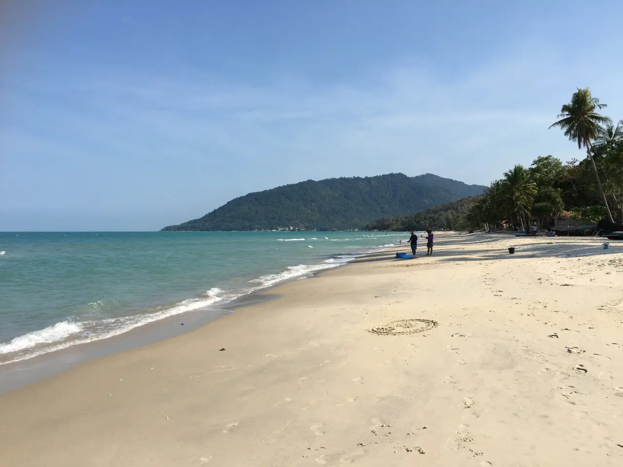 Na Dan Beach in Khanom in bright sunshine.
