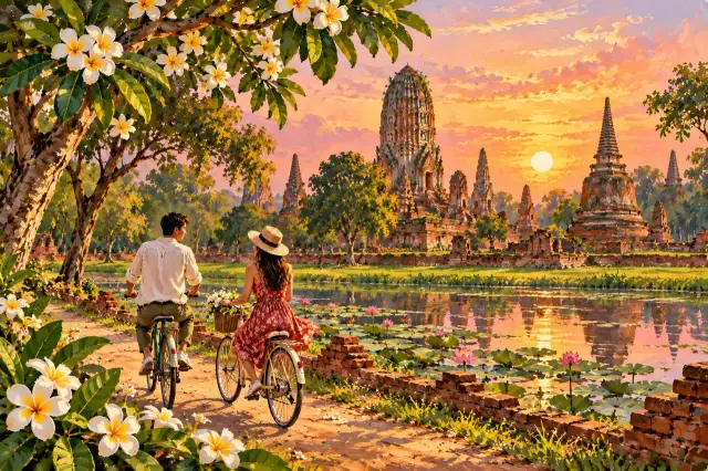 Valentine's Day in Ayutthaya: temple light, river views and a thoughtful dinner, travel inspiration