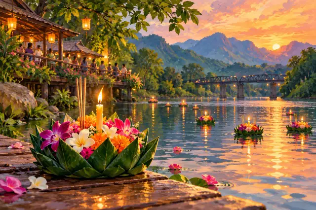 Loy Krathong in Kanchanaburi: riverfront planning, respectful ceremonies and a useful town route, travel inspiration