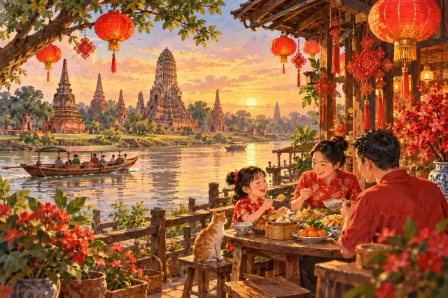 Chinese New Year in Ayutthaya: Wat Phanan Choeng, local food and a real cultural route, travel inspiration