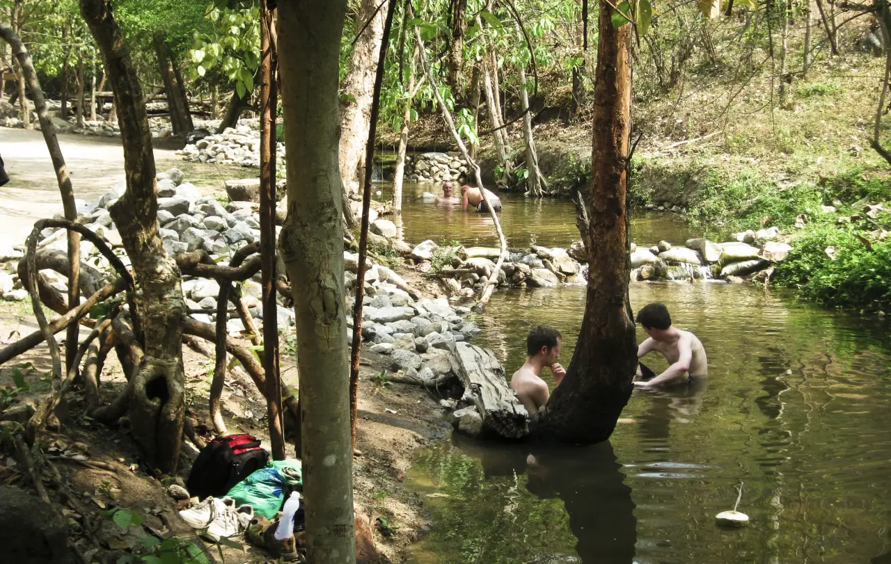 Les sources chaudes de Tha Pai, près de Pai, dans la province de Mae Hong Son, en Thaïlande.