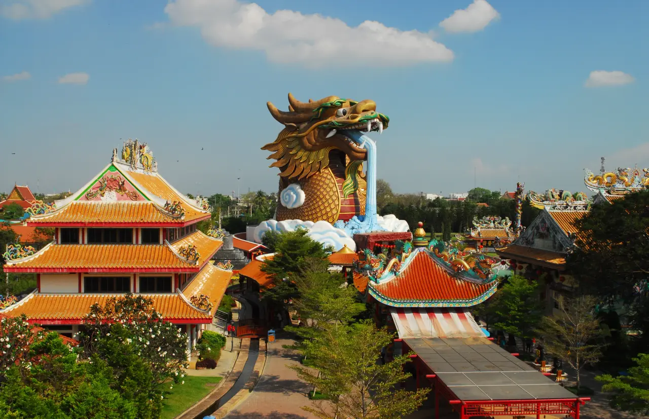 Chao Por Lak Muang Suphan Shrine in Suphan Buri, Thailand.