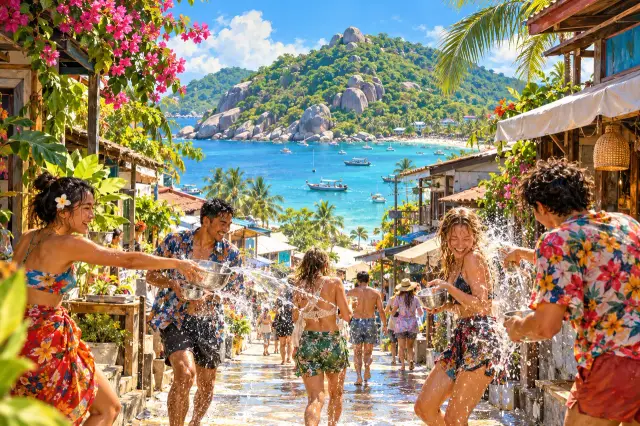 Songkran in Koh Tao: Sairee water play, local traditions and a comfortable day, travel inspiration