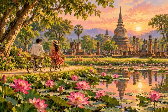 Valentine's Day in Sukhothai: quiet temple mornings, real food and a thoughtful couple's route, travel inspiration